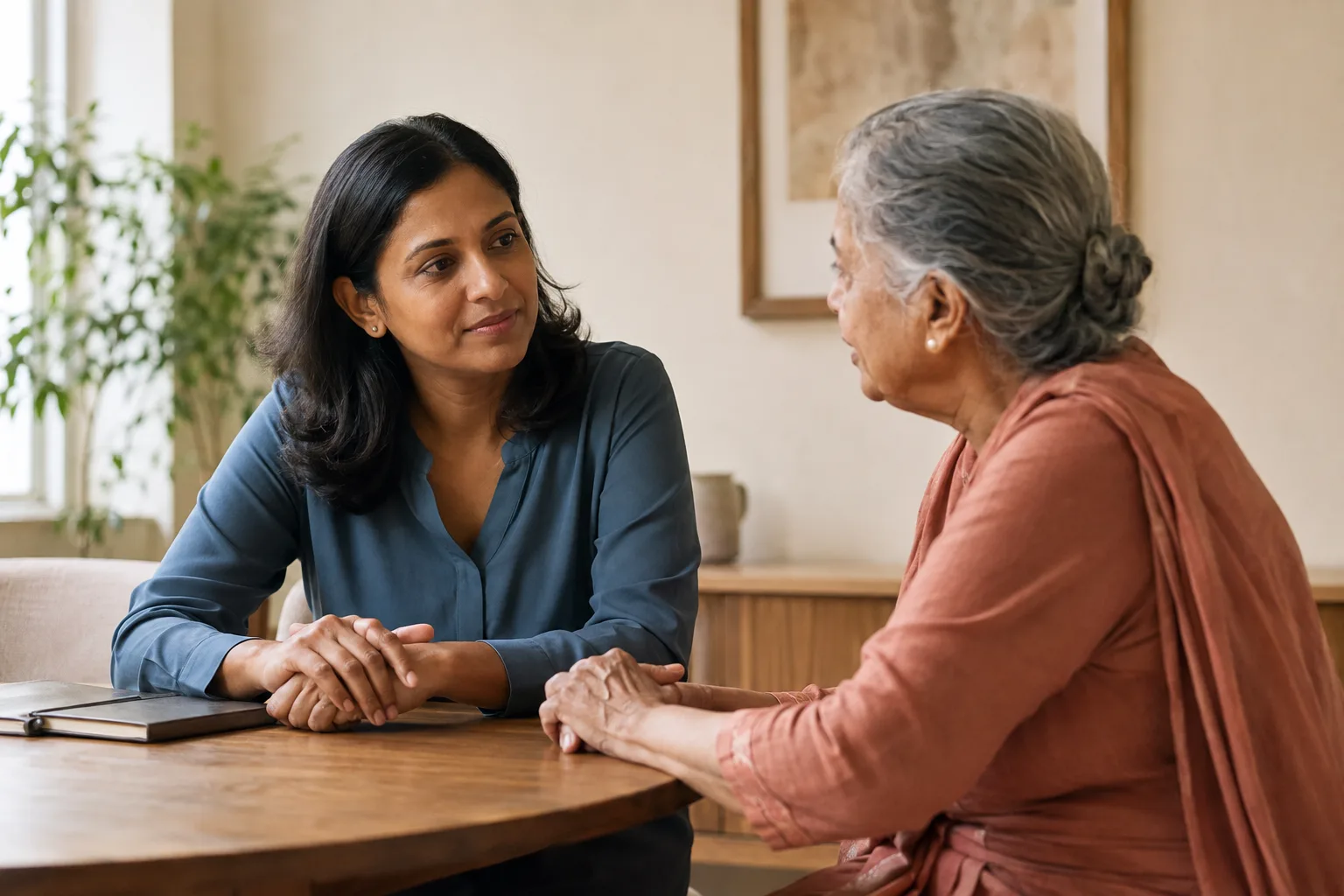 An illustrative conversation between a care professional and a patient